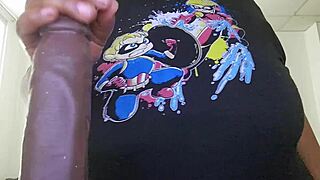 my plump girlfriend's huge natural tits bounce on this monster black cock