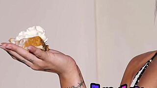 Thanksgiving Daring Latina Teen Beca Barbie Strips Pussy Bare