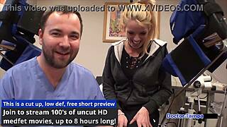 dr tampa inspects bella ink's fake tits in university physical pov