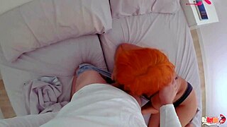oh damn sexy stepmom masturbates right next to me in bed