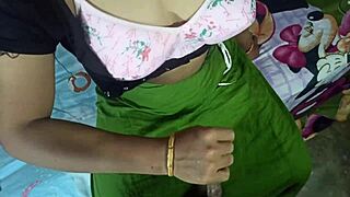 Desi stepmom begs for doggystyle pounding while dirty talking in Hindi?