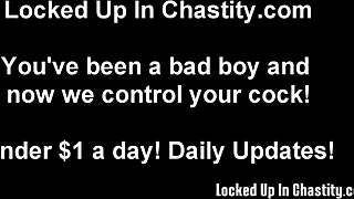 your permanent chastity cage is punishment for being bad slave