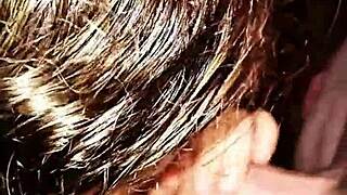 whoa blowjob cumshot hits just right