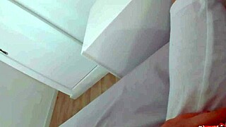 oh damn sexy stepmom masturbates right next to me in bed