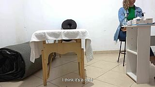 Doctor fingers patient's anus close-up during rectal and breast exam