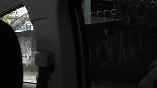shemale cums hard in street picked dude