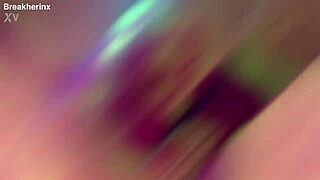 blue haired 19yo goddess slops thunder throat cock!