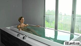 cherie deville's big tits milf bath hides her monster cock surprise