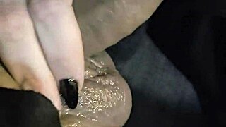goth babe's sensual blindfolded blowjob has her gagging swallowing every drop close up 😈💦