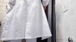 Sexy Nurse Fucks Doctor In Hospital Bathroom Rough