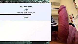 Bodybuilder endures intense workout for his thick 19cm cock's endurance test