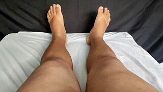 caught teen masturbating so i jerked my 11cm cock watching her...