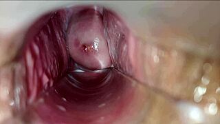 vaginal orgasm throbs with speculum deep inside