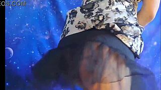 hairy pussy with big clit and natural tits gets pumped a bit