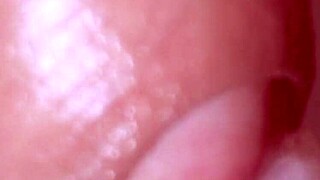 japanese babe swallows cum close up in love story pt 03