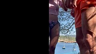 Horny Brazilian Blonde Fucks Big Cock Doggystyle on Beach with Dirty Talk Cumshot