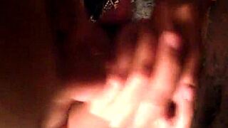 dude gets sloppy bathroom blowjob from horny brunette