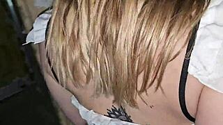 Blonde begs for cum fill during extreme site fuck. She screams for milk inside.