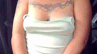 roadside flashing lingerie tits pussy like horny whore