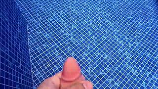Latina milf's huge ass shakes as stranger's hard cock pounds her tight pussy by public pool! Bent over, doggystyle, dripping wet... 😈🍑💦🌊