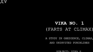 vika's explosive fart hits during her intense climax ecstasy