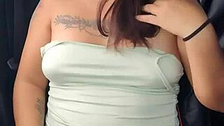 roadside flashing lingerie tits pussy like horny whore