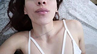 POV Sloppy Deepthroat Blowjob In Sexy White Lingerie!