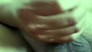Leaked bedroom video call shows pretty Filipina girlfriend handjob orgasm cum