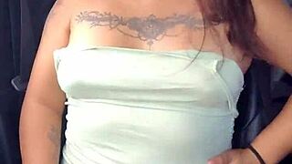 roadside flashing lingerie tits pussy like horny whore