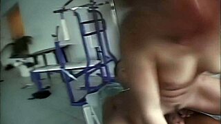 ahryan ashtyn spreads shaved pussy on weight bench for fingering
