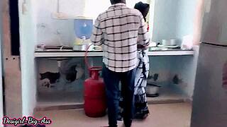 indian couple starts with licking then hardcores doggystyle and cowgirl in bedroom.
