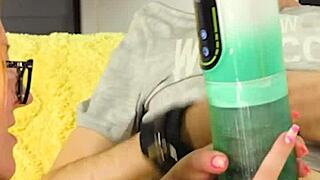 stepmom catches me stroking cock then milks every drop out