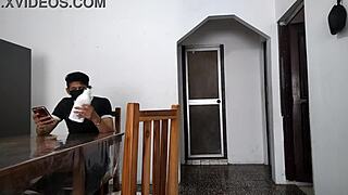 perverted stepfather masturbates while watching her