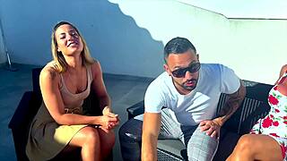 hey vittoria and pam are getting so sexy in this hot french ffm threesome with big tits