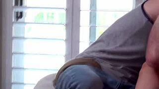 step bro sneaks in and pounds his step sis hard while spying eyes watch the taboo fun unfold