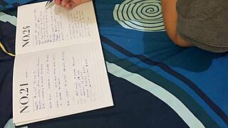 Pretty student moans during quick sex with stepbrother skipping homework