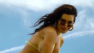Fake big tits milf latina model cj sparxx hot posing in sexy bikini outdoor