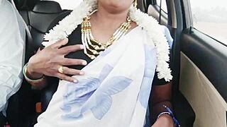 Indian Bhabi Car Romance Telugu Dirty Talks