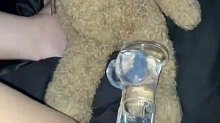 ARABIAN SNOWWHITE fucks GLASS DILDO tight pussy in los angeles