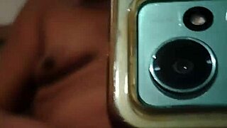 Halloween Brunette Prostitute Masturbates on Work Videocall