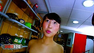 Sharon Lee's perfect tits and pussy get shop-fucked hard in full uncensored video