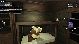Whore in heat gets roughly fucked in Roblox studio.