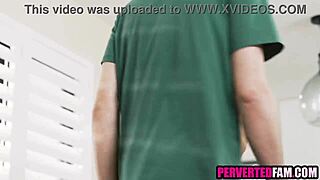 stepmom earns sloppy deepthroat doggystyle reward