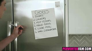stepmom earns sloppy deepthroat doggystyle reward