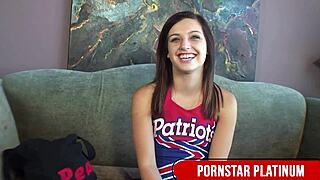 mary jane rides dildo hard in cheerleader casting 😈📣