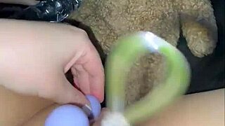 ARABIAN SNOWWHITE fucks GLASS DILDO tight pussy in los angeles