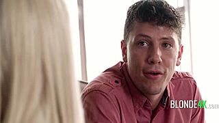 teenie blonde uniform slut hunts dilf but bangs his stepson hard instead