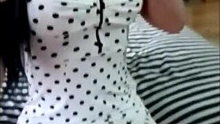 argie tgirl shemale films mirror selfies while wanking and cumming