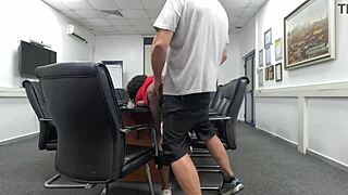 we start fucking hard at the office then switch to wild car sex dripping wet.