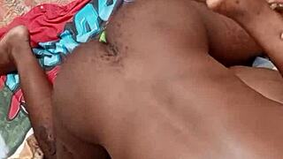 Hot black babe gets fucked by a huge black cock now